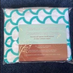 Teal & White Baby Changing Table Cover